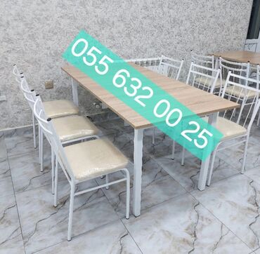 Masa və oturacaq dəstləri: Qatlanan, Dördbucaq masa, 4 stul — 4