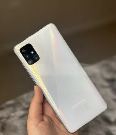 Samsung: Samsung Galaxy A51, 128 GB, rəng - Ağ, Sensor, Barmaq izi, İki sim kartlı