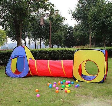 🏕 Детская игровая палатка 3в1 с туннелем Бишкек | домик для детей lalafo.kg да 🏕 Детская игровая палатка 3в1 с туннелем Бишкек | домик для детей