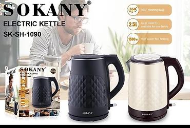 coffee maker: Электрический чайник SOKANY SK-SH-1090 - Объём: 2.5 л — хватает на — 1