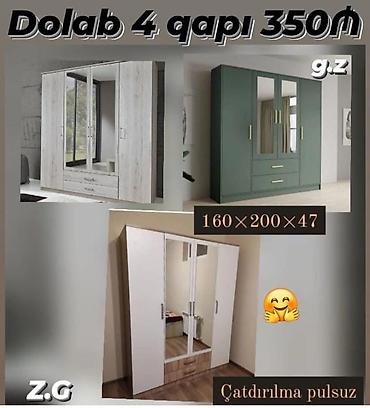 Dolab yeni qarderob paltar dolabı güzgülü