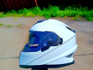 Шлемы: Белый Шлем для мотоцикла и скутера ! \ Шлем красивой правильной формы