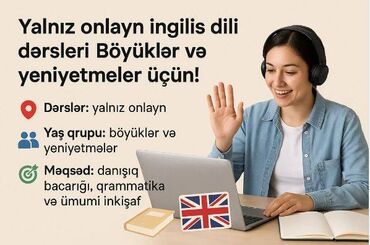 Repetitorlar: Xarici dil kursu, İngilis dili, Böyüklər üçün, Uşaqlar üçün, Danışıq klubu, Daşıyıcı ilə, Abituriyentlər üçün