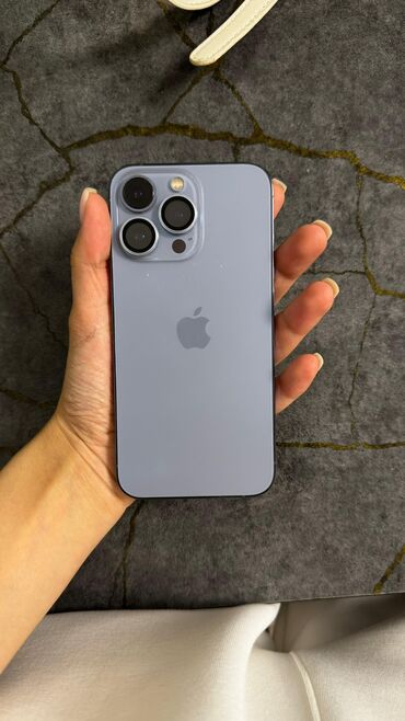 бу 13 айфон: IPhone 13 Pro, Колдонулган, 128 ГБ, Көк, Заряддоочу түзүлүш, Коргоочу айнек, Каптама, 85 %