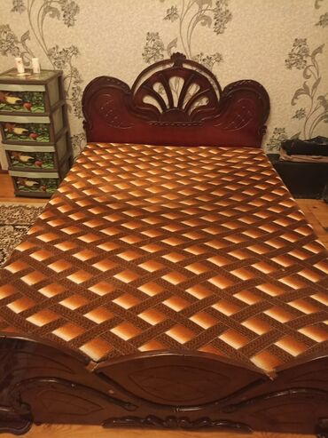 купить кровать: Двуспальная кровать, Без подьемного механизма, С матрасом, Без выдвижных ящиков at lalafo.az купить кровать: Двуспальная кровать, Без подьемного механизма, С матрасом, Без выдвижных ящиков