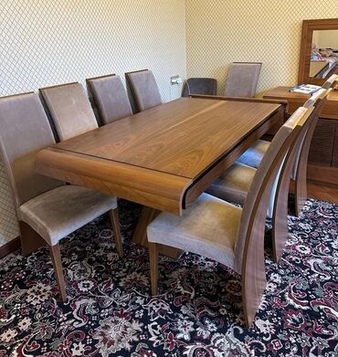 saloglu stol ve stullar: Saloğlu masa desti 1575₼ satılır‼️ 8oturacağı var. Açılır .Salonda