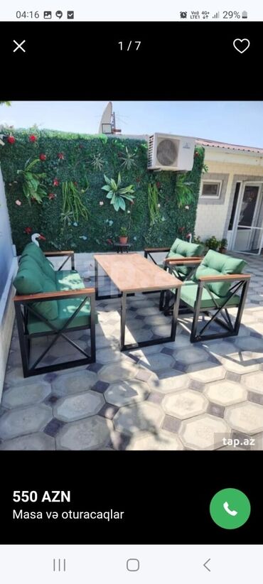 Masa və oturacaq dəstləri: Mətbəx üçün, Yeni, Açılmayan, Dördbucaq masa — 2