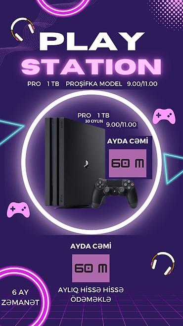 ps4 proşifka: PlayStation Pro (Proşifka model) – 1 TB - 30 oyun quraşdırılıb - — 1