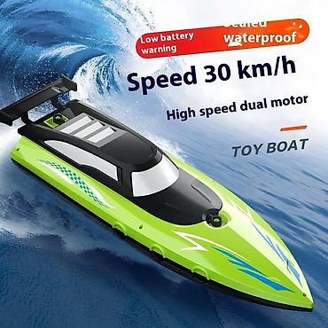 лодка на пульте: 🚤 Радиоуправляемый катер AIRSHIP 📦 Полный комплект: лодка, пульт — 3