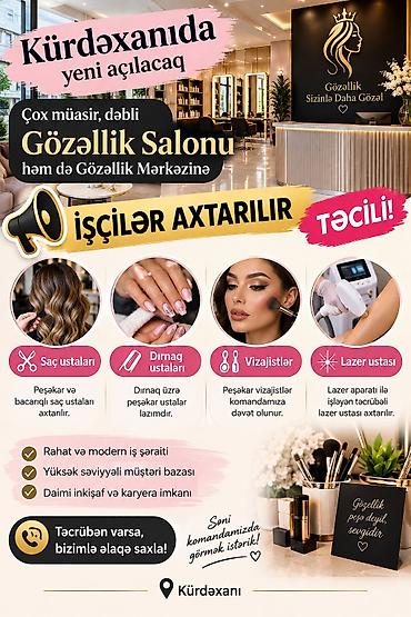 Gözəllik Salonları: Kürdaxanıda yeni açılacaq çox müasir, dəbli Gözəllik Salonu və — 1