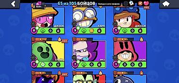 rog ally: Игровой аккаунт Brawl Stars. Основные характеристики: - 65 из 105 — 7
