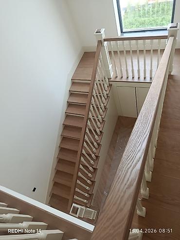 Деревянные лестницы: Деревянная лестница Для дома, Бесплатная доставка, Вид дерева: Лиственница, Форма лестницы: П-образная, Стиль: Лофт — 30