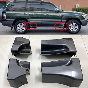 Пороги и комплектующие: Наружные накладки порогов Toyota, 2006 г., Новый, Аналог