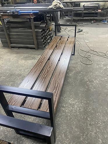 Скамейки: Скамейка Металл, Со спинкой — 26