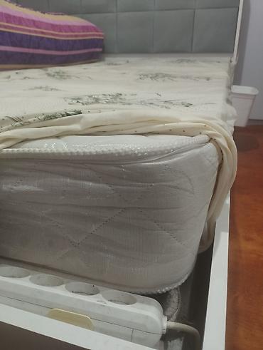 divan ustu: İşlənmiş, İkinəfərlik çarpayı, Bazalı, Matras ilə, Siyirməsiz, Azərbaycan — 3