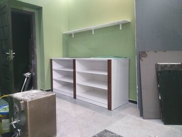 Rəf vitrinləri: Mağaza vitrin və mebel dəsti - Material: MDF-lam və şüşə — 6