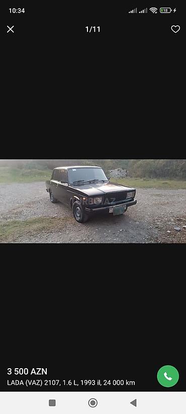 VAZ (LADA): Avtomobil: Lada (VAZ) 2107, qara rəng Kuzov: sedan, 4 qapı Sürətlər — 6