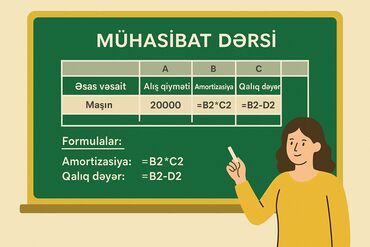 riyaziyyat dersleri: Mühasibat, 1C, Fərdi, Qrup, Onlayn, Diplom, sertifikat