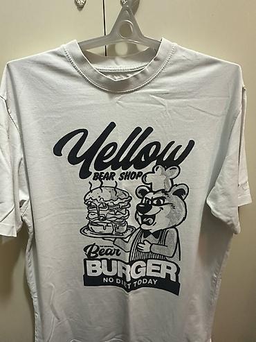 Kişi geyimləri: Futbolka, PULL&BEAR, L, rəng - Ağ — 1