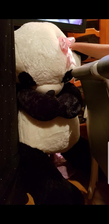 panda oyuncaq: Boyuk panda. hundurluyu 1.50. eni 80. tesedir. Magazalarda giymeti