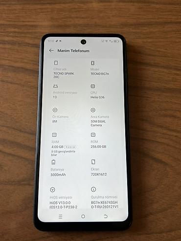 11 telefon: Tecno Spark 20C, 256 GB, rəng - Boz, İki sim kartlı — 3