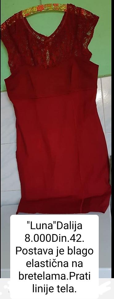 Haljine: Haljina “Luna” – model Dalija - Elegantna čipkana haljina u dubokoj — 3