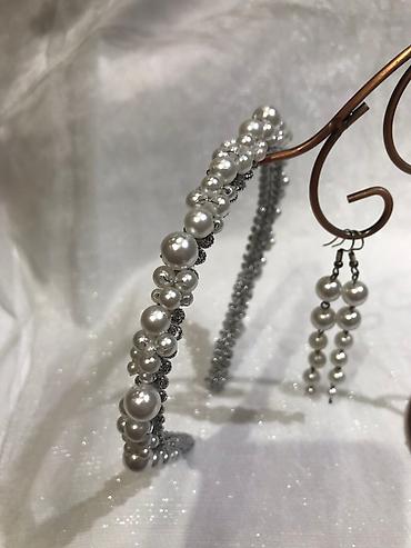 Свадебные аксессуары: Свадебный аксессуар, Свадебная диадема, тиара, Новый, цвет - Серебристый — 12