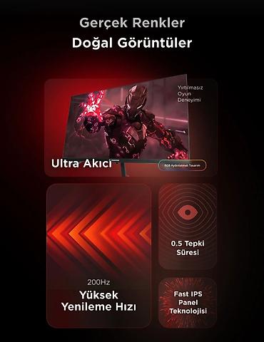 planşet alıram: Rampage CRIMSON 25" Gaming Monitor 🔴200HZ monitor tezliyi〽️ 🔴0.5 MS — 2