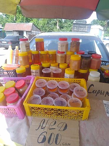 Мёд: Мёд шести видов в Кара Балта простой мёд разнотравье горный кг — 12