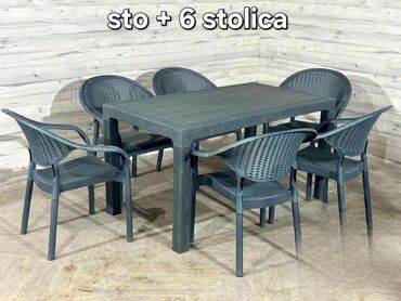 polovan namestaj iz inostranstva u palanci: Sto sa 6 stolica
