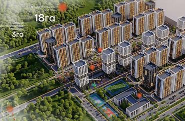 продаю квартиру рассрочку: 1 комната, 41 м², АЮ Гранд Элитка, 6 этаж, ПСО (под самоотделку) — 3