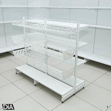 Торговый стеллаж металлическая полка для магазина, железная мебель