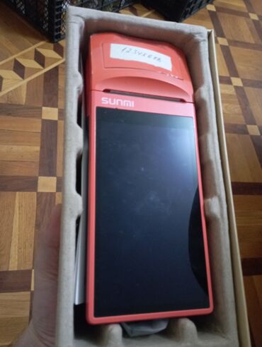 Kənd təssərüfatı avadanlığı: SUNMI portativ POS terminalı - Rəng: narıncı - Sensorlu ekranlı