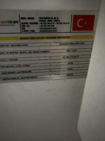 Alətlər: Membran pres makser 3 vanna teze kimidi İli 2021 ci ildi biraz — 3