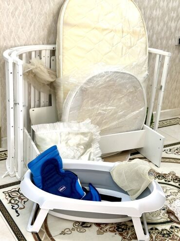 ortopedik döşek: Oğlan və qız üçün, Yumru, Beşik, Dəst ilə, Matras ilə, Yellənmə mexanizmsiz