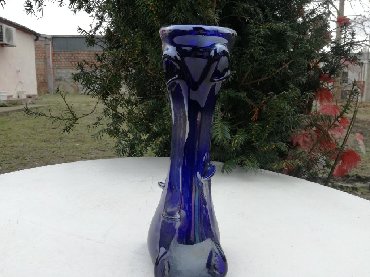 dan i noc zavese: Vase, Glass, color - Blue, Used