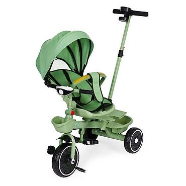 nike za decake: 2u1 tricikl sa rotirajućim sedištem i sklopivom tendom – Green — 3