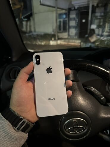росрочка телефон: IPhone X, Б/у, 256 ГБ, Белый, Кабель, 100 %