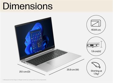 nvme: Новый HP EliteBook, 16 ", Intel Core i7, 1 ТБ, Самовывоз, Бесплатная доставка