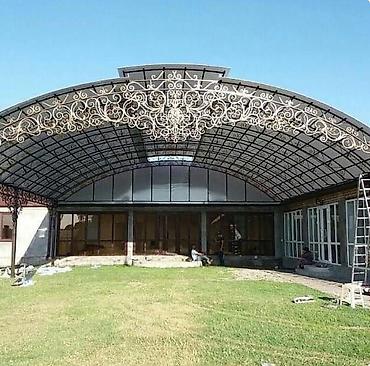 Навесы: Навес, Односкатный, Металл, Поликарбонат, Установка — 2