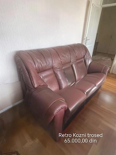 Stilske garniture: Set nameštaja – kožna garnitura i retro krevet - Kožne fotelje, 2 — 3