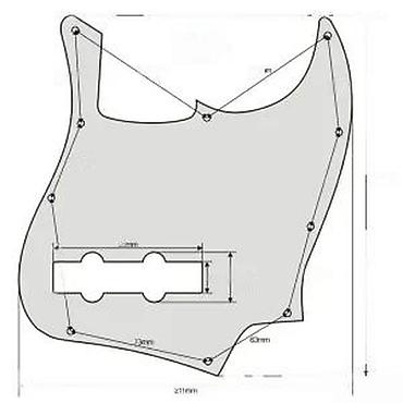 velika gitara: PICKGUARD JAZZ BASS MASKA BESPLATNA DOSTAVA | Trodelna maska Jako — 6