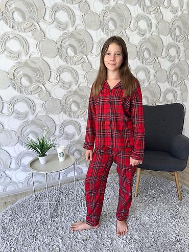 куртки поло: Получили пижамы красные в клетку Family look ✨ •детские с 6 до 13 лет — 5