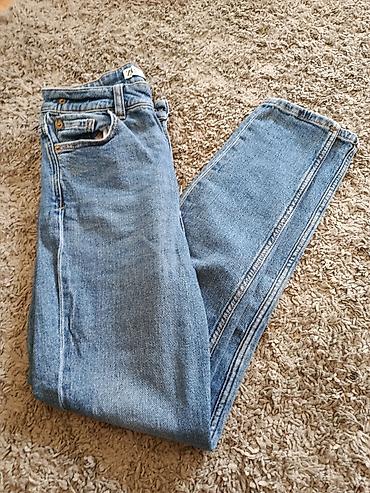 pull and bear helanke: ZARA ženske farmerke – svetloplavi denim - Model: klasičan kroj sa — 3