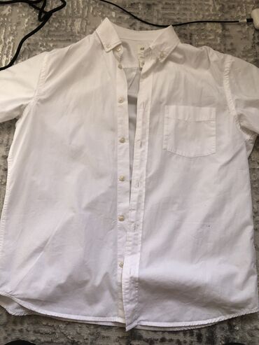 атласная рубашка мужская: Рубашка M (EU 38), цвет - Белый