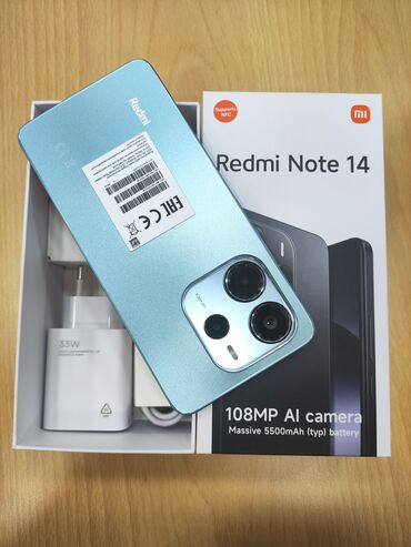 redmi note 8 qiymeti kreditle: Xiaomi Redmi Note 14, 128 GB, rəng - Mavi, 
 Zəmanət, Kredit, Sensor