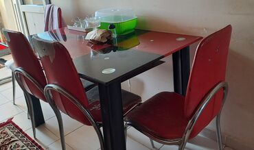 kuxna masasi: Для кухни, Б/у, Прямоугольный стол