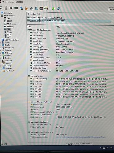 Operativ yaddaş (RAM): Operativ yaddaş (RAM) Kingston, 8 GB, 3200 Mhz, DDR4, PC üçün, İşlənmiş — 4