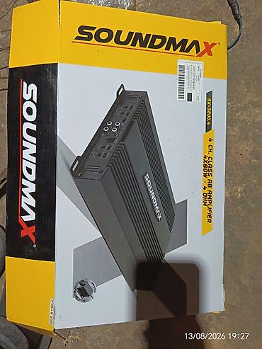 корпус для компьютера: Soundmax SX-3200.4 avtomobil gücləndiricisi - 4 kanallı, Class AB - — 4