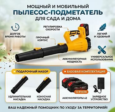 Аккумуляторный пылесос-подметатель для сада и дома
